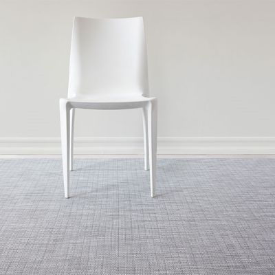 woven vinyl floor mat with textured neutral woven pattern