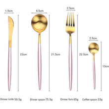 Load image into Gallery viewer, 16-Piece Gold Cutlery Set

